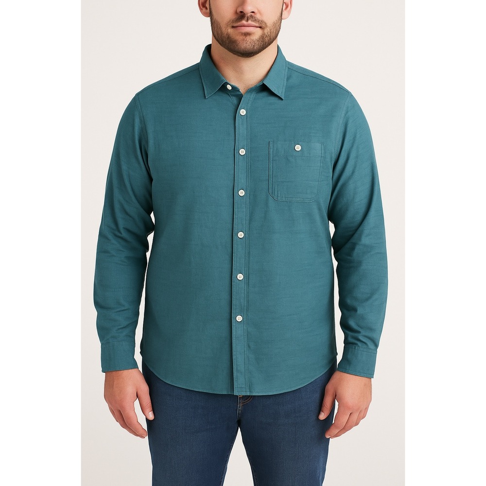 The North‎ Face Mens XL Long Sleeve Button Up Casual Shirt Teal Blue